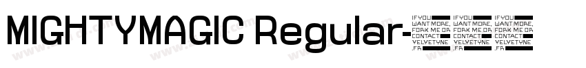 MIGHTYMAGIC Regular字体转换